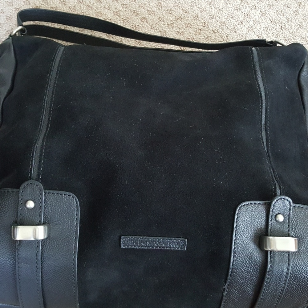 BCBG Max Azria Leather and Suede Shoulder Bag